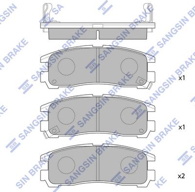 Hi-Q SP1046R - Kit pastiglie freno, Freno a disco autozon.pro