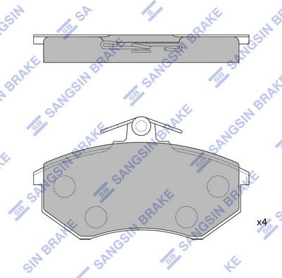 Hi-Q SP1043 - Kit pastiglie freno, Freno a disco autozon.pro