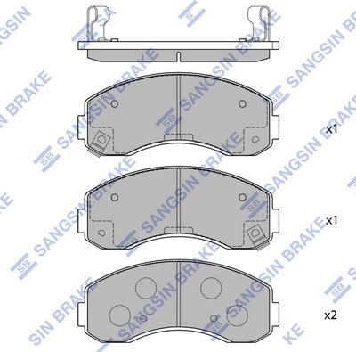 Hi-Q SP1056 - Kit pastiglie freno, Freno a disco autozon.pro