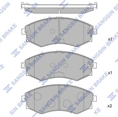 Hi-Q SP1065 - Kit pastiglie freno, Freno a disco autozon.pro