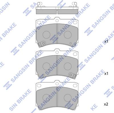 Hi-Q SP1067 - Kit pastiglie freno, Freno a disco autozon.pro