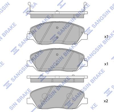 Hi-Q SP1194 - Kit pastiglie freno, Freno a disco autozon.pro