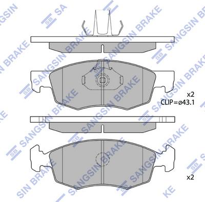 Hi-Q SP1198 - Kit pastiglie freno, Freno a disco autozon.pro