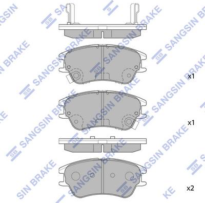 Hi-Q SP1149 - Kit pastiglie freno, Freno a disco autozon.pro