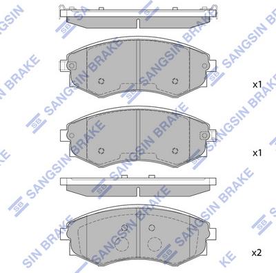 Hi-Q SP1144 - Kit pastiglie freno, Freno a disco autozon.pro