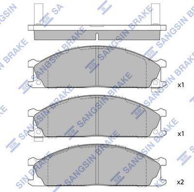 Hi-Q SP1140 - Kit pastiglie freno, Freno a disco autozon.pro