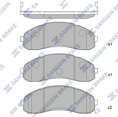 Hi-Q SP1148 - Kit pastiglie freno, Freno a disco autozon.pro