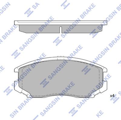 Hi-Q SP1142A - Kit pastiglie freno, Freno a disco autozon.pro