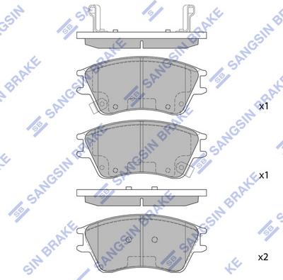 Hi-Q SP1147 - Kit pastiglie freno, Freno a disco autozon.pro