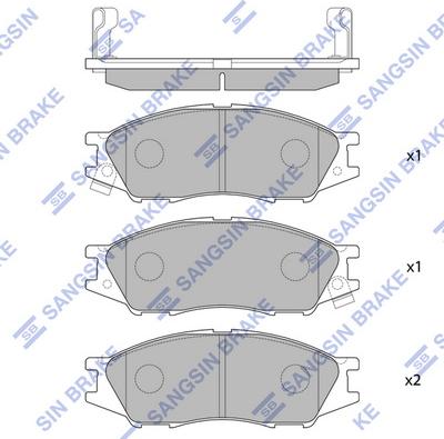 Hi-Q SP1156 - Kit pastiglie freno, Freno a disco autozon.pro