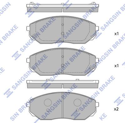 Hi-Q SP1153 - Kit pastiglie freno, Freno a disco autozon.pro