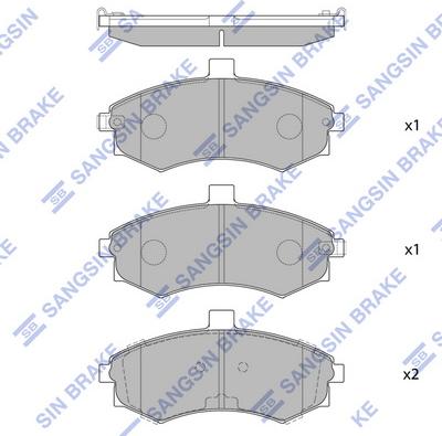 Hi-Q SP1152 - Kit pastiglie freno, Freno a disco autozon.pro