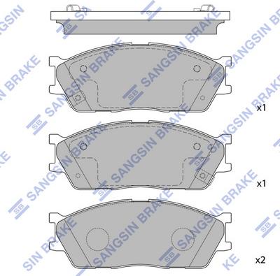 Hi-Q SP1164 - Kit pastiglie freno, Freno a disco autozon.pro