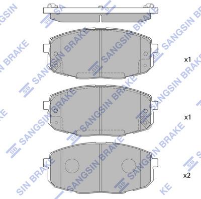 Hi-Q SP1162 - Kit pastiglie freno, Freno a disco autozon.pro