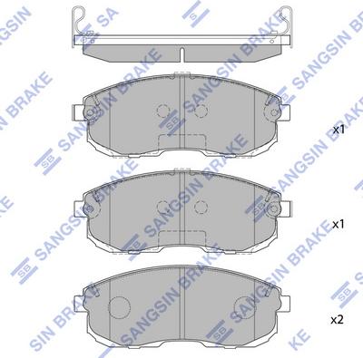 Hi-Q SP1107-F - Kit pastiglie freno, Freno a disco autozon.pro