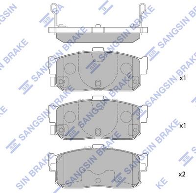 Hi-Q SP1107R - Kit pastiglie freno, Freno a disco autozon.pro