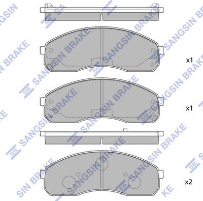 Hi-Q SP1116 - Kit pastiglie freno, Freno a disco autozon.pro