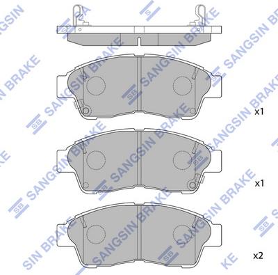 Hi-Q SP1110 - Kit pastiglie freno, Freno a disco autozon.pro