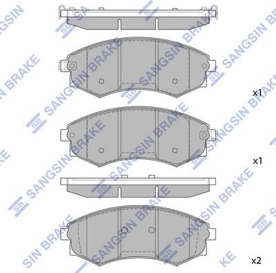 Hi-Q SP1111 - Kit pastiglie freno, Freno a disco autozon.pro