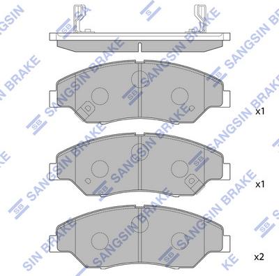 Hi-Q SP1118 - Kit pastiglie freno, Freno a disco autozon.pro