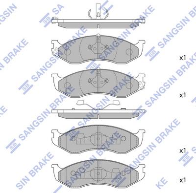 Hi-Q SP1112 - Kit pastiglie freno, Freno a disco autozon.pro