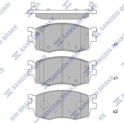 Hi-Q SP1186 - Kit pastiglie freno, Freno a disco autozon.pro