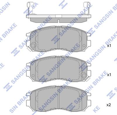 Hi-Q SP1134 - Kit pastiglie freno, Freno a disco autozon.pro