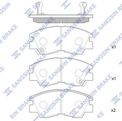 Hi-Q SP1135 - Kit pastiglie freno, Freno a disco autozon.pro