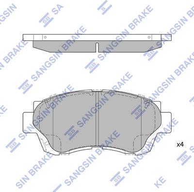 Hi-Q SP1138 - Kit pastiglie freno, Freno a disco autozon.pro