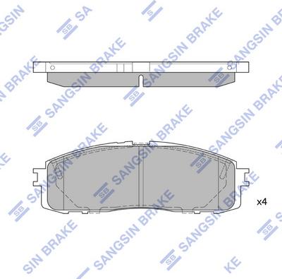 Hi-Q SP1123 - Kit pastiglie freno, Freno a disco autozon.pro