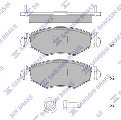 Hi-Q SP1179 - Kit pastiglie freno, Freno a disco autozon.pro