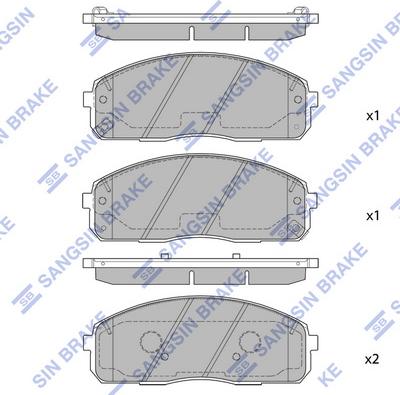 Hi-Q SP1174A - Kit pastiglie freno, Freno a disco autozon.pro