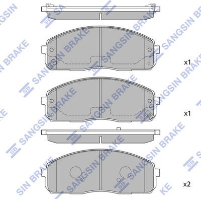 Hi-Q SP1174 - Kit pastiglie freno, Freno a disco autozon.pro