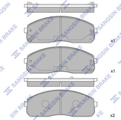 Hi-Q SP1175 - Kit pastiglie freno, Freno a disco autozon.pro