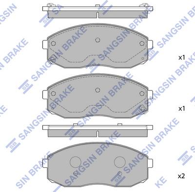 Hi-Q SP1176 - Kit pastiglie freno, Freno a disco autozon.pro