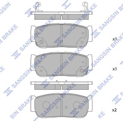 Hi-Q SP1173 - Kit pastiglie freno, Freno a disco autozon.pro