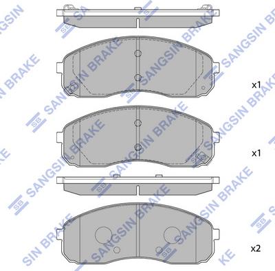 Hi-Q SP1177 - Kit pastiglie freno, Freno a disco autozon.pro