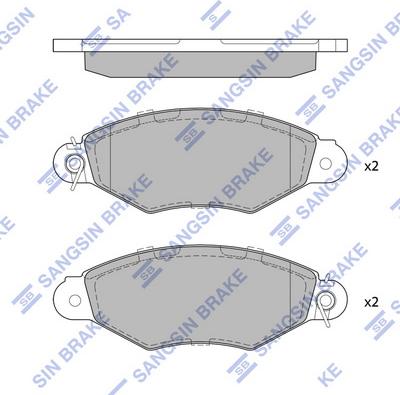 Hi-Q SP1891A - Kit pastiglie freno, Freno a disco autozon.pro