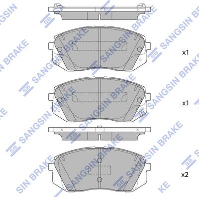 Hi-Q SP1849 - Kit pastiglie freno, Freno a disco autozon.pro