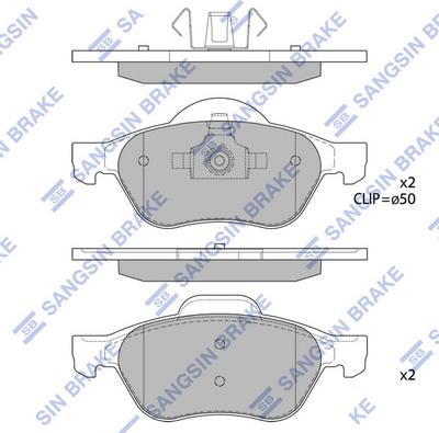 Hi-Q SP1840 - Kit pastiglie freno, Freno a disco autozon.pro