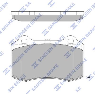 Hi-Q SP1854 - Kit pastiglie freno, Freno a disco autozon.pro