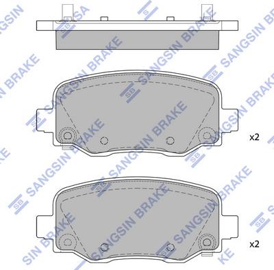 Hi-Q SP1858 - Kit pastiglie freno, Freno a disco autozon.pro