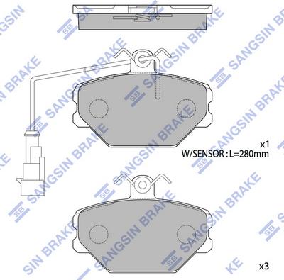 Hi-Q SP1853 - Kit pastiglie freno, Freno a disco autozon.pro