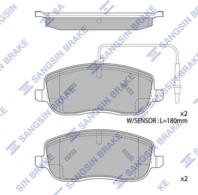 Hi-Q SP1852 - Kit pastiglie freno, Freno a disco autozon.pro