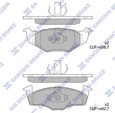 Hi-Q SP1857 - Kit pastiglie freno, Freno a disco autozon.pro