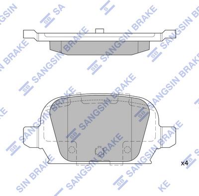 Hi-Q SP1864 - Kit pastiglie freno, Freno a disco autozon.pro