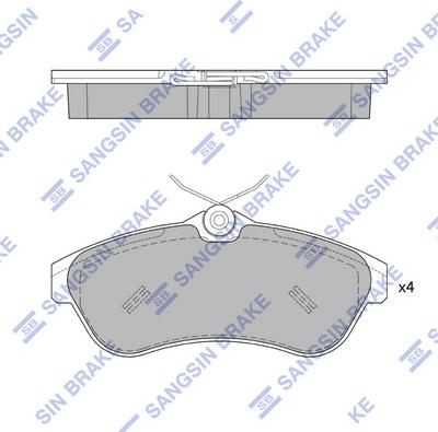 Hi-Q SP1866 - Kit pastiglie freno, Freno a disco autozon.pro