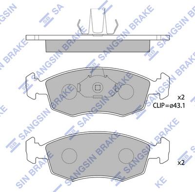 Hi-Q SP1868 - Kit pastiglie freno, Freno a disco autozon.pro