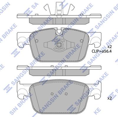 Hi-Q SP1867 - Kit pastiglie freno, Freno a disco autozon.pro