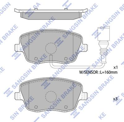 Hi-Q SP1806A - Kit pastiglie freno, Freno a disco autozon.pro